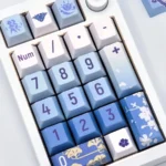 Ayato Keycap Set gallery: Exclusive Genshin Impact Kamisato Ayato custom keycap. Elegant, artistic design from multiple angles.