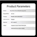 Detailed of Blood Rose Keycaps Set from a refined angle, showcasing the unique shimmering gothic pearlescent metallic finish and dark romantic aesthetic.