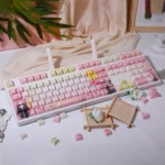 Official Bocchi the Rock! Hitori Gotoh keycap set gallery displaying vibrant anime character art from various angles, ideal for premium keyboard customization.