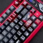 A gallery view of the Boothill keycap set, highlighting its exclusive dual-tone palette and refined, philosophically inspired aesthetic from various angles.