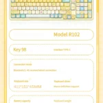 Butter Bear Mechanical Keyboard from various angles, highlighting its adorable aesthetic, premium features, interactive display, and scroll wheel.