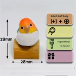 Multiple angles of an exquisitely handcrafted vibrant Caique parrot artisan keycap, highlighting its lifelike details and artistic charm.