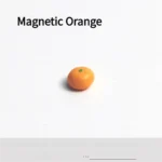 Adorable handmade resin Capybara With Orange & Flower Keycap with a serene capybara playfully holding a vibrant magnetic orange accessory.