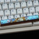 Sleek aerospace-grade Cartethyia Space Key Keycap displayed from multiple angles, highlighting its unrivaled strength and industrial titaniumdesign.