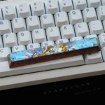 A premium Cartethyia Space Key keycap, highlighting its sleek industrial design and aerospace-grade titanium alloy durability.