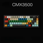 Timeless CMX 3500 retro PBT dye-sub keycaps set. Multiple views showcase classic industrial design, sophisticated muted tones, and vintage tech aesthetic.