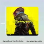 Premium Cyberpunk 2077 Phantom Liberty mouse pad with a gritty Night City skyline and neon tech accents, immersing your desk in dystopian lore.