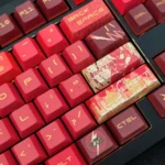 Premium DC Flash artisan keycap set for mechanical keyboards, showcasing its iconic insignia, lightning motifs, and sleek side-engraved design in vibrant aesthetics.