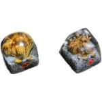 Handcrafted Naruto Demonic Statue of the Outer Path artisan keycap, showcasing its dark, formidable resin sculpture from multiple angles with intricate ancient aesthetics.