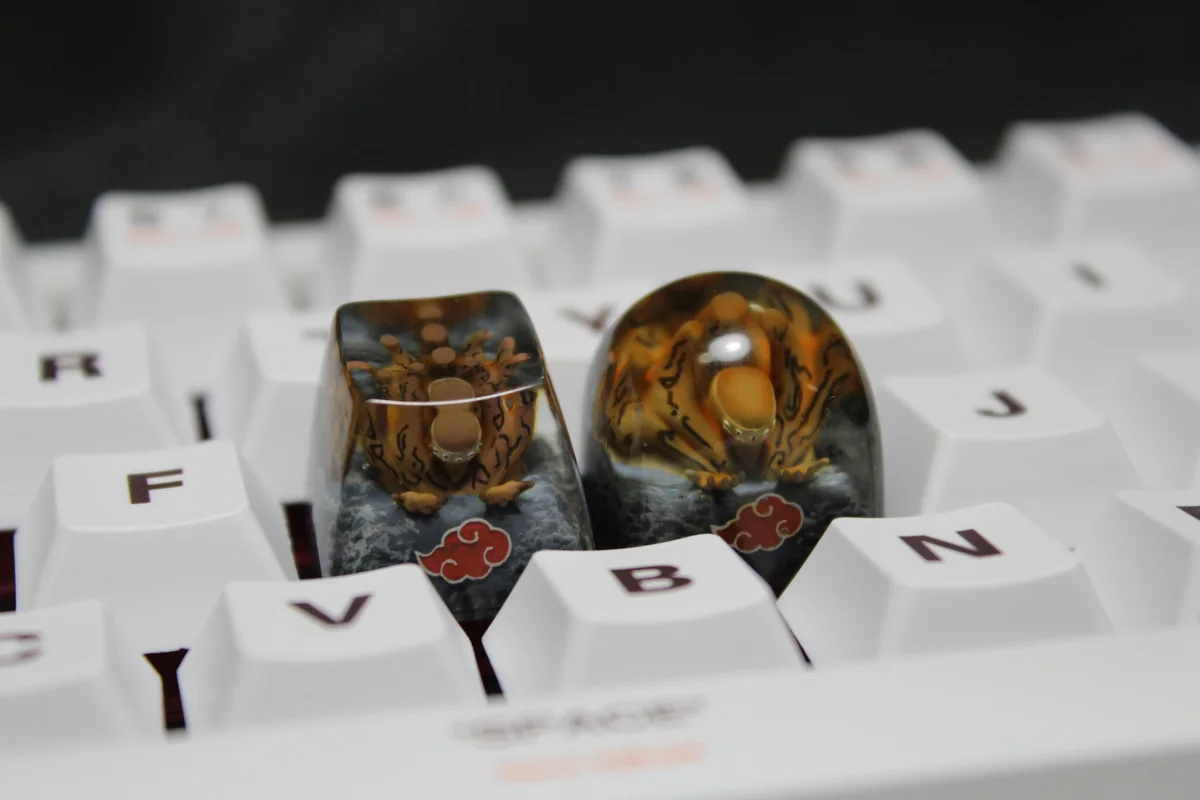 Exclusive handcrafted Naruto Demonic Statue of the Outer Path artisan keycap, intricately sculpted with dark, formidable demonic details, showcasing its premium artistic design.