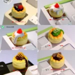 Whimsical handcrafted dessert artisan keycap, a sweet 3D miniature for your mechanical keyboard.