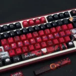 Exclusive Fate/Stay Night Red Archer keycap set, a premium piece showcasing iconic heroic anime art in striking red and black.