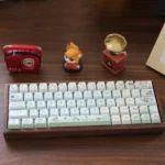 Lush Spring Forest Whimsy PBT Keycaps Set, showcasing enchanting whimsical flora and serene nature artwork. Durable PBT forest keycaps.