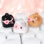 Handcrafted 3D Cat Keycaps showcasing adorable, playfully stacked sculptural cats, bringing whimsical charm to your mechanical keyboard.
