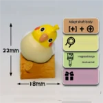 Handcrafted 3D cockatiel artisan keycap. Vibrant bird on wooden stump, grass, peonies. Multiple angles show intricate artistic details.