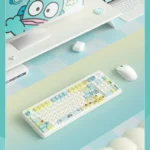 Exclusive Hangyodon Clownfish PBT keycaps set, featuring playful, vibrant orange and white clownfish art for a unique oceanic keyboard theme.