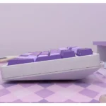 Playful Hi Score Girl side-printed PBT backlit keycaps full set, featuring vibrant retro arcade pixel art and anime characters.