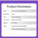 Vibrant Hi Score Girl PBT keycaps set, a double-shot translucent compact set with side-printed anime art for a playful backlit arcade aesthetic.