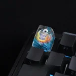 Exclusive Hollow Knight Silksong Lace ESC keycap art from various angles, highlighting its intricate design and translucent glow.