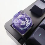 Ethereal Kindred SA artisan keycap, meticulously handcrafted from translucent resin, showcasing the League of Legends character's intricate details.