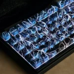 See every detail of these electrifying side-printed PBT lightning keycaps set, optimized for brilliant RGB backlit gaming, shown from multiple perspective angles.