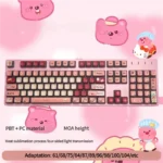 Vibrant Loopy Character Shine-through Keycaps set illuminate with mesmerizing four-sided RGB glow. These premium shine-through keycaps feature playful character design.