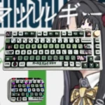 Subaru Awa MDA keycaps set product gallery. Multiple views highlight the sleek, ergonomic MDA profile and vibrant, dynamic four-sided translucent RGB light.