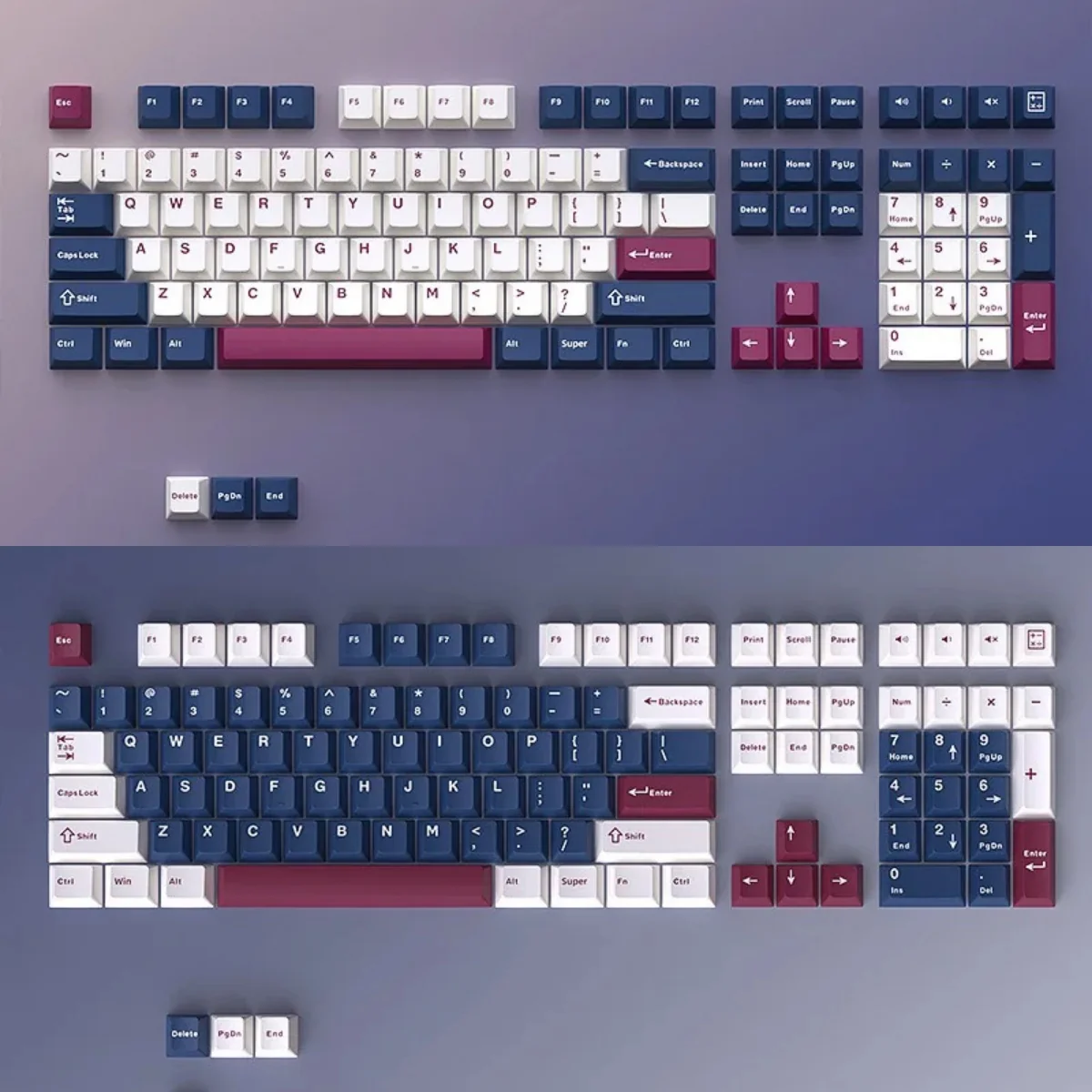 Blue Rose Mecha PBT Keycap Set showcasing its unique design. Intricate futuristic robotics meet elegant blue floral patterns on this premium Mecha Keycap Set.