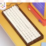 Milk Tofu PBT Dye-Sub keycap set displayed from multiple angles, highlighting its premium creamy white finish and crisp, minimalist legends.