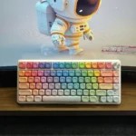 A playful kaleidoscope of Mondrian Themed MOA Keycap Set, featuring energetic gradient colors for a lively keyboard setup.