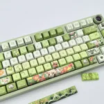 Exclusive Genshin Impact Nahida MDA Profile Keycap Set showcasing vibrant character art in Nahida's iconic colors, embodying a whimsical fantasy aesthetics.