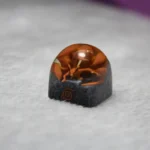 Exquisite handcrafted Naruto Kurama artisan keycap showcasing the dynamic Nine-Tails in fierce anime power art.