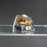 Artistic handcrafted resin Naruto Six Paths Sage SA keycap, showcasing the powerful Six Paths Sage design with intricate dark detail and a mystical aura.