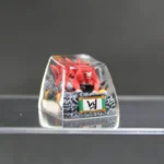 Handcrafted Naruto Four-Tails resin keycap featuring the vibrant red, powerful beast design and intricate, artistic details visible from various angles.