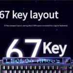 North Star AMG65 Polaris Light wireless mechanical keyboard with customizable dot matrix smart screen and premium light feather switches.