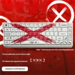 Objection Overruled Keycap set. Side-engraved, dye-sublimated Cherry profile. Angles reveal artistic two-tone translucent legends.