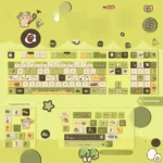 Opaque, square PBT keycap from the whimsical Cozy Oden Set. Durable with artistic Japanese oden illustrations, adding warm, cozy comfort.