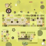 Cozy Oden PBT Keycap Set variant: whimsical side light-transmitting keycaps with artistic oden illustrations, creating a warm, cozy glow.