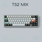 Detailed gallery of T52 MIX PBT keycaps set, highlighting their durable PBT construction and crisp dye-sublimation from multiple angles.