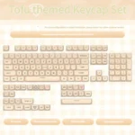 Tofu SO profile PBT keycap set, part of the Peach Tofu set, showcasing a soft, minimalist dessert aesthetic.