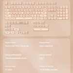 Peach Cream & Tofu SO profile PBT keycaps set, part of the Peach Tofu set, showcasing a soft, minimalist dessert aesthetic.