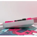 Racing Miku luminous PBT keycaps set, featuring iconic anime artwork and sleek side-engraved legends for a dynamic, premium gaming setup.