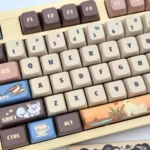 Exclusive Rei Furuya MDA keycap set for Detective Conan collectors, artfully displayed from various angles, highlighting its iconic design and charisma.