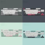 Rocket PBT Keycaps Set: A durable PBT set featuring vibrant, futuristic sci-fi legends, perfect for mechanical keyboards and space exploration themes.