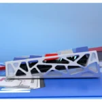 Gundam Pearlescent Metallic PBT keycaps full set for Wooting, showcasing gleaming mecha aesthetics and magnetic switch compatibility.