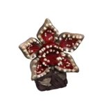 Handcrafted resin Stranger Things Demogorgon artisan keycap from a unique angle, highlighting its grotesque, detailed plant-like form and collectible design.