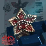 Handcrafted resin Stranger Things Demogorgon artisan keycap, various angles. Highlights its mysterious, grotesque plant-like form and intricate detail.