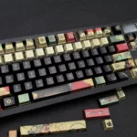 Exotic Sultan's Game Keycap Set, a unique handcrafted PBT with metallic coating artisan collectible showcasing rich metallic hues and intricate ancient Arabian game motifs.