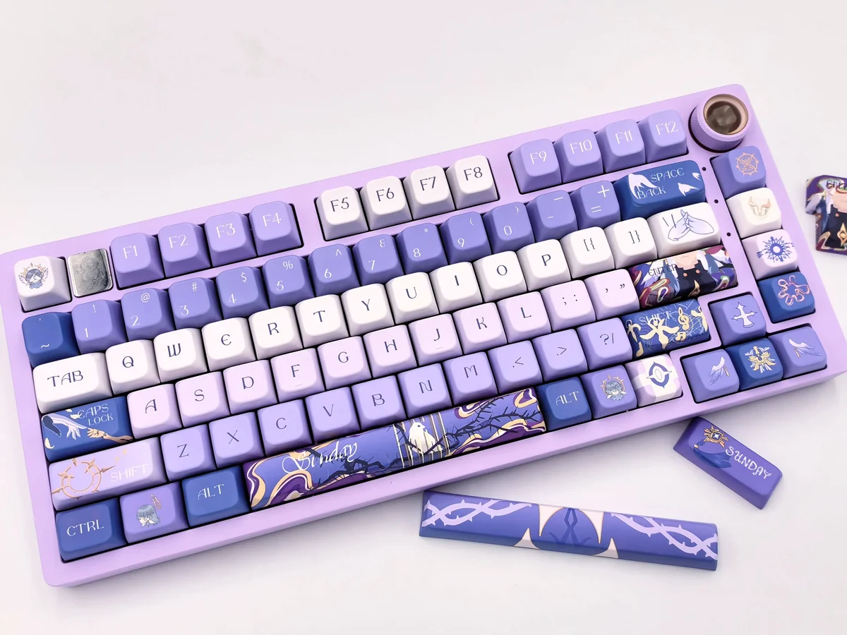 Sunday Artisan Impressionist Keycap Set, handcrafted with painterly landscapes and soft hues on premium MDA profile, a true artistic masterpiece.
