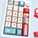 Exclusive Heroic DC Superman keycaps full set, shown from various angles. Features iconic red and blue design with classic emblem, highlighting premium character design.